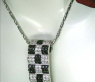Eigenwilliger schwarze Diamanten Anhänger im Schachbrett Design #3