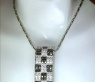 Eigenwilliger schwarze Diamanten Anhänger im Schachbrett Design #5