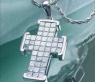 Exquisiter Diamanten Kreuz Anhänger (Invisible Setting) #3