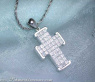 Exquisiter Diamanten Kreuz Anhänger (Invisible Setting) #4