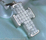 Exquisiter Diamanten Kreuz Anhänger (Invisible Setting) #6