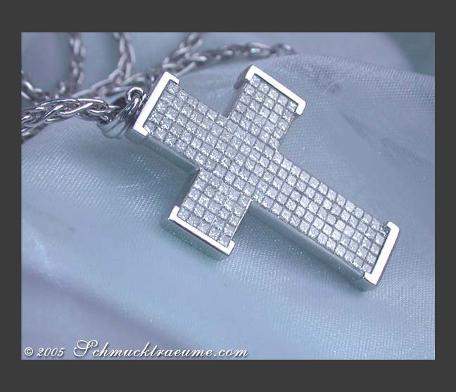 Exquisiter Diamanten Kreuz Anhänger (3,92 ct.) #1 Exquisiter Diamanten Kreuz Anhänger (3,92 ct.) #1