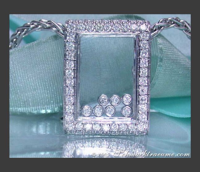 Edler Brillanten Anhänger hinter Glas #1 Edler Brillanten Anhänger hinter Glas #1