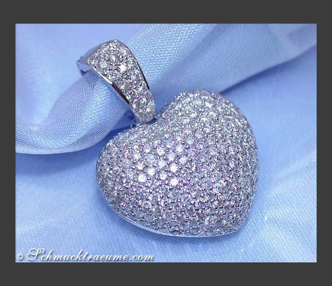 Edler Brillanten Pavé Herz Anhänger #1 Edler Brillanten Pavé Herz Anhänger #1