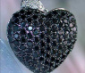 Stattlicher Herz Anhänger mit schwarzen Diamanten #4