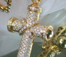 Massiver Brillanten Kreuz Anhänger in Gelbgold 750 #2