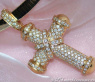 Massiver Brillanten Kreuz Anhänger in Gelbgold 750 #5