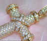 Massiver Brillanten Kreuz Anhänger in Gelbgold 750 #7