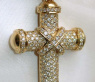 Massiver Brillanten Kreuz Anhänger in Gelbgold 750 #8