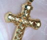 Massiver Brillanten Kreuz Anhänger in Gelbgold 750 #9
