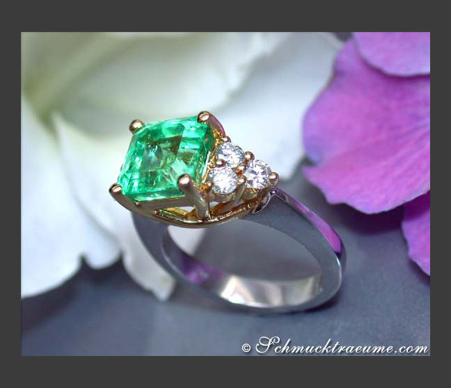 Exquisiter Smaragd Ring mit Brillanten #1 Exquisiter Smaragd Ring mit Brillanten #1