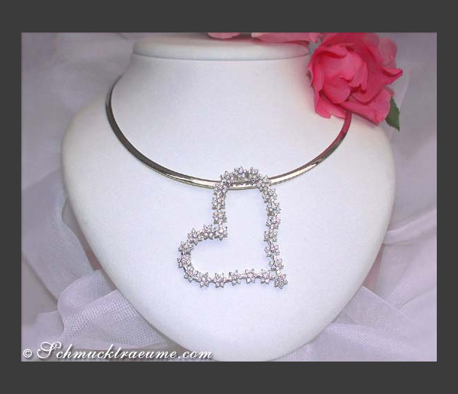 Traumhafter Brillanten Anhänger im Herz Design #1 Traumhafter Brillanten Anhänger im Herz Design #1