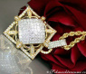 Exquisiter Anhänger mit Princess Diamanten & Brillanten #3