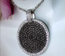 Puristischer Brillanten & schwarze Diamanten Anhänger #4