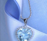 Graziler Aquamarin Herz Anhänger mit Diamanten #2