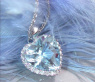 Graziler Aquamarin Herz Anhänger mit Diamanten #4