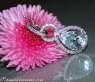 Zarter Aquamarin Tropfen Anhänger mit Diamanten #2