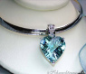 Fabelhafter Aquamarin Brillanten Anhänger im Herz Design #9