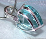 Fabelhafter Aquamarin Brillanten Anhänger im Herz Design #13