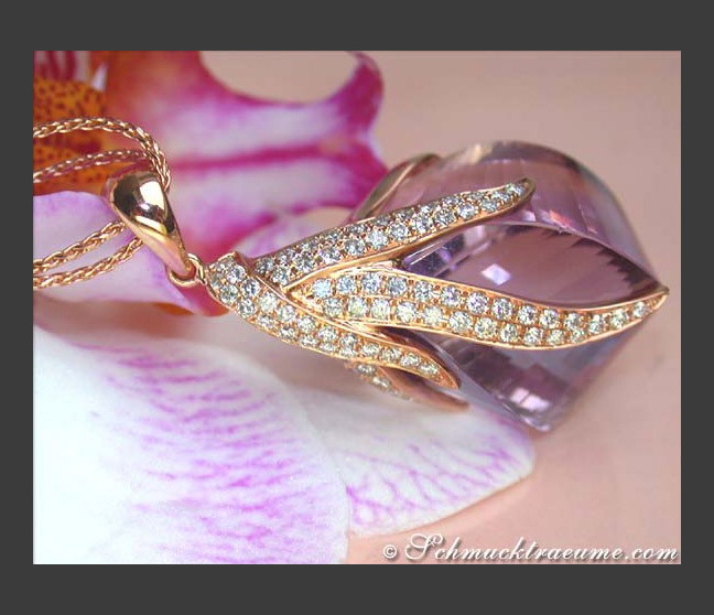 Stattlicher Amethyst Anhänger mit Brillanten #1 Stattlicher Amethyst Anhänger mit Brillanten #1