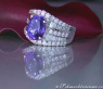 Auffallender Tansanit Ring mit Diamanten #6