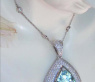 Opulenter Aquamarin Tropfen Anhänger mit Brillanten #5