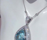 Opulenter Aquamarin Tropfen Anhänger mit Brillanten #6