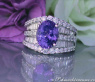 Auffallender Tansanit Ring mit Diamanten #1