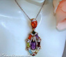 Ausgefallener Multicolor Edelstein Anhänger mit Brillanten #5