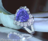 Ausgesuchter Tansanit Ring mit Brillanten im Herz Design #3
