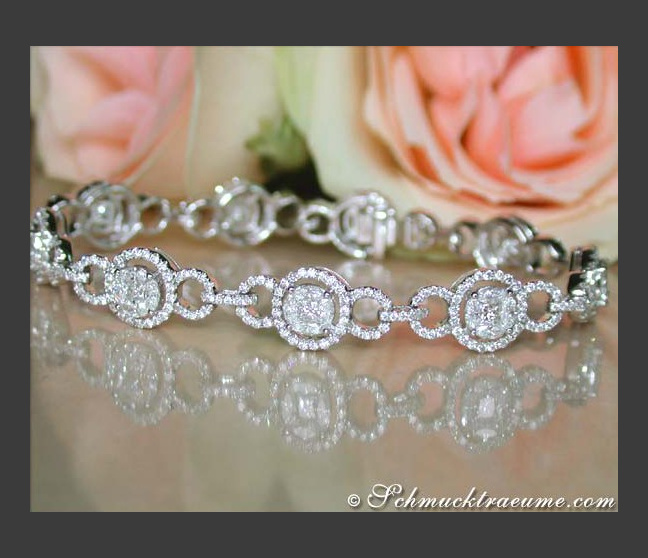 Erstklassiges Diamanten Armband im Illusion-Design #1