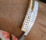 Klassischer Diamanten Armreif in Gelbgold und Weißgold #6