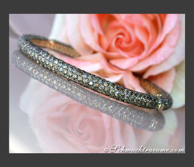 Hochkarätiger Armreif mit naturbraunen Brillanten #1 Hochkarätiger Armreif mit naturbraunen Brillanten #1