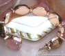 Prächtiges Rosenquarz Rauchquarz Brillanten Armband #5