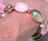 Prächtiges Rosenquarz Rauchquarz Brillanten Armband #7