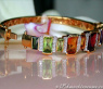 Herrlicher Multicolor Edelstein Diamanten Armreif #3