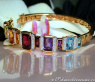 Herrlicher Multicolor Edelstein Diamanten Armreif #4
