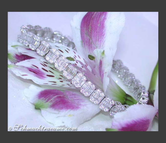 Fantastisches Brillanten Armband mit Baguette Diamanten (6,06 ct.) #1 Fantastisches Brillanten Armband mit Baguette Diamanten (6,06 ct.) #1
