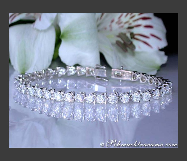 Bildschönes Diamanten Tennis Armband (9,31 ct.) #1 Bildschönes Diamanten Tennis Armband (9,31 ct.) #1