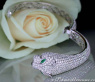Exzellenter Panther Armreif mit Brillanten und Smaragden #4