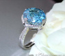 Exquisiter Blautopas Ring mit Brillanten #1