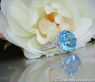 Exquisiter Blautopas Ring mit Brillanten #2