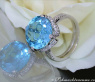 Exquisiter Blautopas Ring mit Brillanten #3
