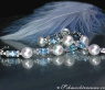 Bildschönes Süßwasserperlen Armband mit Blautopasen und Brillanten #4