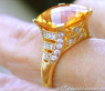 Strahlender Citrin Ring mit Brillanten #5
