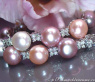 Feinstes Multicolor Süßwasser Perlen Brillanten Armband #3