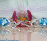 Wandelbare Blautopas Ohrringe / Creolen mit Diamanten #2