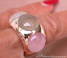 Stattlicher Rosenquarz Rauchquarz Mondstein Ring #6