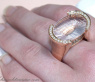 Extravaganter Rosenquarz Ring mit Brillanten #6