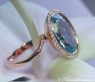 Interessanter Blautopas Ring mit Diamanten #3